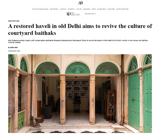 A restored haveli in old Delhi aims to revive the culture of courtyard baithaks